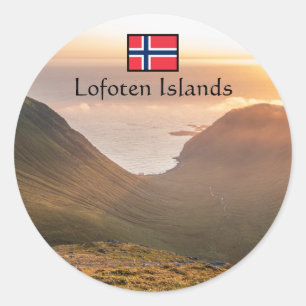 Lofoten-eilanden Noorwegen Ronde Sticker
