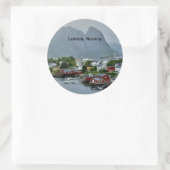Lofoten-eilanden, Noorwegen Ronde Sticker (Tas)