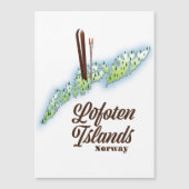 Lofoten eilanden, Noorwegen ski poster. (Voorkant)