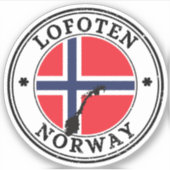 Lofoten Eilanden Nordland Noorwegen Seal Sticker R (Voorkant)