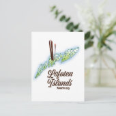 Lofoten-eilanden, poster van Noorwegen. Briefkaart (Staand voorkant)