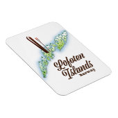 Lofoten-eilanden, poster van Noorwegen. Magneet (Rechterzijde)