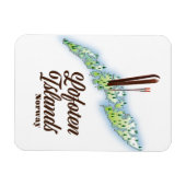 Lofoten-eilanden, poster van Noorwegen. Magneet (Horizontaal)