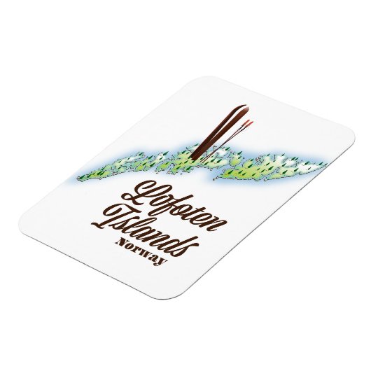 Lofoten-eilanden, poster van Noorwegen. Magneet (Linkerzijde)