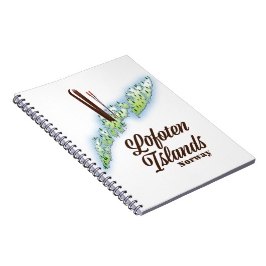 Lofoten-eilanden, poster van Noorwegen. Notitieboek (Rechterzijde)