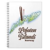 Lofoten-eilanden, poster van Noorwegen. Notitieboek (Voorkant)