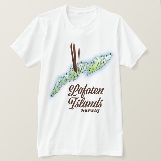 Lofoten-eilanden, poster van Noorwegen. T-shirt (Design voorkant)