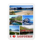 Lofoten - I Love - Noorwegen - Magnet Magneet (Verticaal)