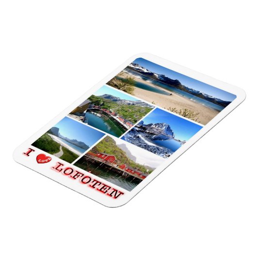 Lofoten - I Love - Noorwegen - Magnet Magneet (Linkerzijde)