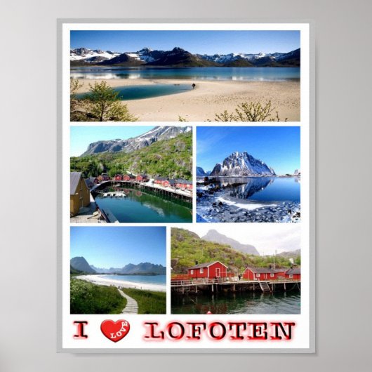 Lofoten - I Love - Noorwegen - Poster (Voorkant)