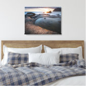Lofoten Islands Midnight Sun Canvas Afdruk (Insitu (Slaapkamer))