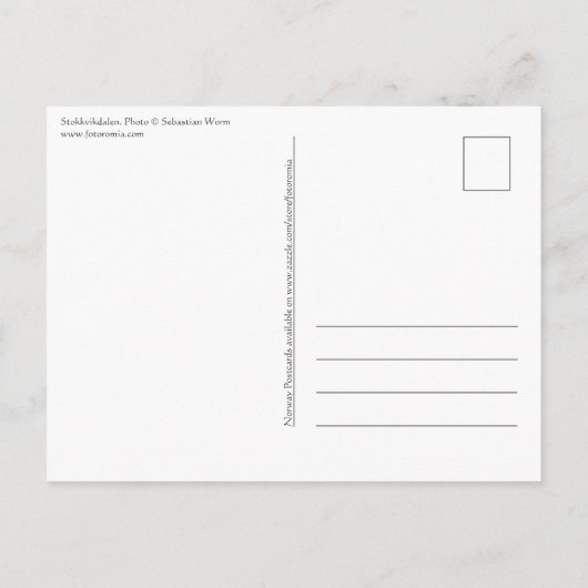 Lofoten Islands Norway Briefkaart (Achterkant)