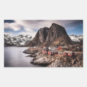 Lofoten Islands Norway rechthoekige sticker (Voorkant)