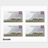 Lofoten Islands Sheep Rechthoekige Sticker (Vel)