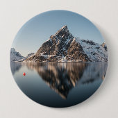 Lofoten Landschapsfoto Ronde Button 4,0 Cm (Voorkant)