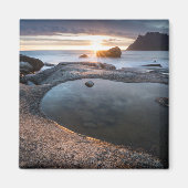 Lofoten Midnight Sun Magneet (Voorkant)