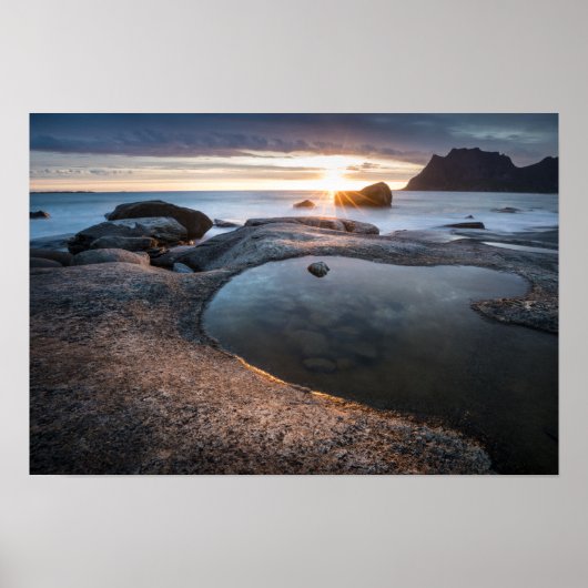 Lofoten Midnight Sun Poster (Voorkant)