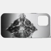 Lofoten Mountain Black and White Photo Case-Mate iPhone Case (Achterkant (horizontaal))