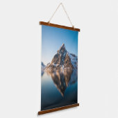 Lofoten Mountain Hangend Wandkleed (Gebogen)