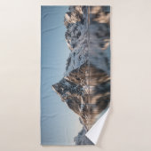 Lofoten Mountain Landscape Foto Badhanddoek (Badhanddoek)
