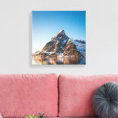Lofoten Mountain Landscape Foto Canvas Afdruk (Insitu (Woonkamer))