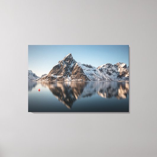 Lofoten Mountain Landscape Foto Canvas Afdruk (Voorkant)