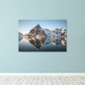 Lofoten Mountain Landscape Foto Canvas Afdruk (Insitu (Houten vloer))