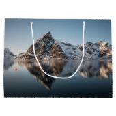 Lofoten Mountain Landscape Foto Groot Cadeauzakje (Achterkant)