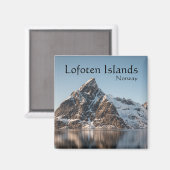 Lofoten Mountain Landscape Foto Magneet (Voorkant / Achterkant)
