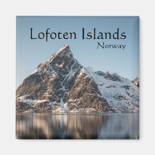 Lofoten Mountain Landscape Foto Magneet