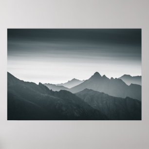Lofoten Mountain Landscape Foto Poster
