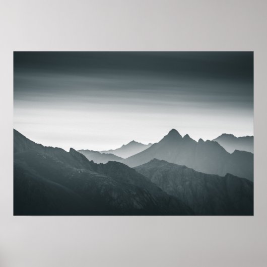 Lofoten Mountain Landscape Foto Poster (Voorkant)