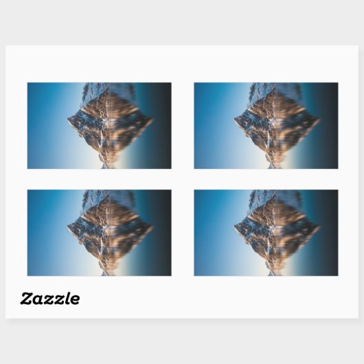 Lofoten Mountain Rechthoekige Sticker (Vel)