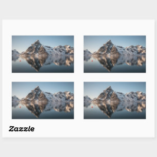 Lofoten Mountain Rechthoekige Sticker