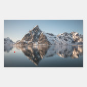 Lofoten Mountain Rechthoekige Sticker (Voorkant)