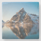 Lofoten Mountain Stenen Onderzetter (Voorkant)
