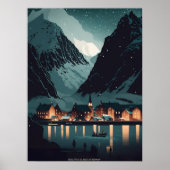 Lofoten Night Poster (Voorkant)