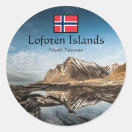 Lofoten Noord-Noorwegen Ronde Sticker