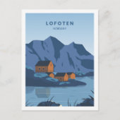 Lofoten Noorwegen Beroemde Reisplaats Illustratie Briefkaart (Voorkant)