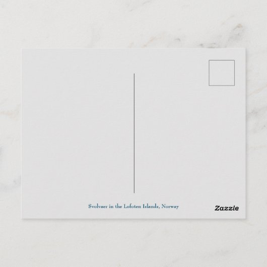 Lofoten, Noorwegen, Briefkaart (Achterkant)