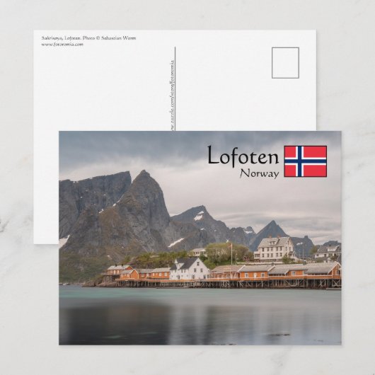 Lofoten Noorwegen Briefkaart (Voorkant / Achterkant)