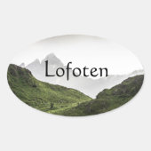 Lofoten Noorwegen Ovale Sticker (Voorkant)