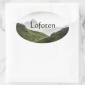 Lofoten Noorwegen Ovale Sticker (Tas)