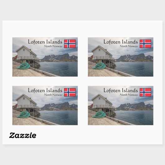 Lofoten Noorwegen Rechthoekige Sticker (Vel)