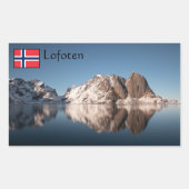 Lofoten Noorwegen Rechthoekige Sticker (Voorkant)