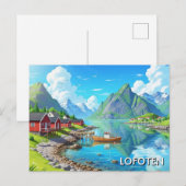 Lofoten Noorwegen Reizen Briefkaart (Voorkant / Achterkant)