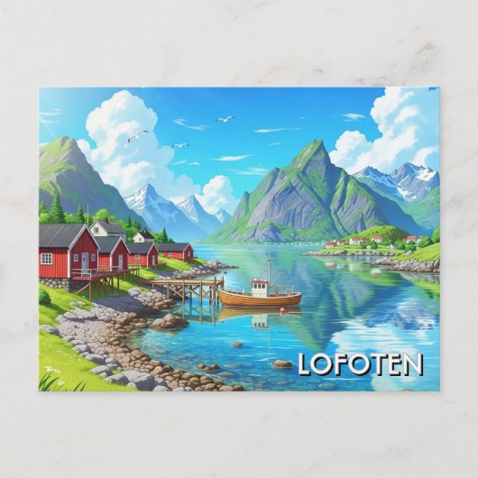 Lofoten Noorwegen Reizen Briefkaart (Voorkant)