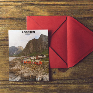 Lofoten Noorwegen Reizen Souvenir Briefkaart