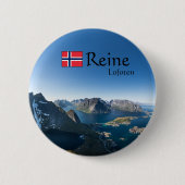 Lofoten Noorwegen Ronde Button 5,7 Cm (Voorkant)