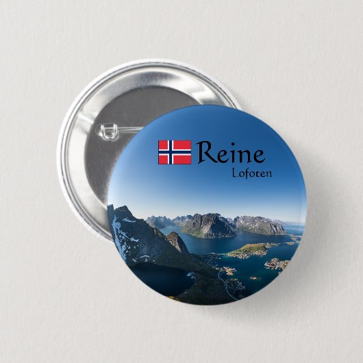 Lofoten Noorwegen Ronde Button 5,7 Cm (Voorkant /achterkant)